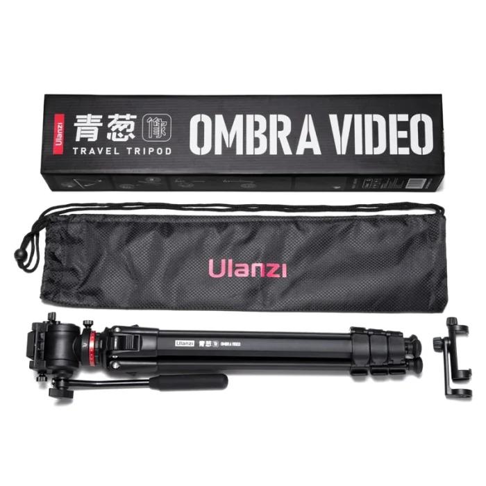 Ulanzi-Trépied de voyage vidéo OMBRA 1.6M, Panorama à 360 °, Drag saupoudrer UAE, Charge maximale 6kg, Plaque suisse Arca pour appareil photo reflex numérique