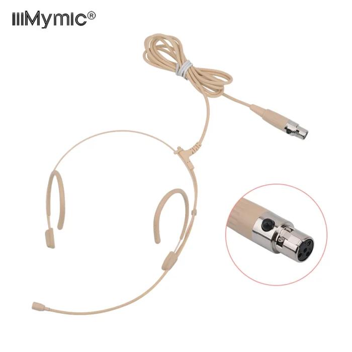 Version améliorée condensateur électrique casque casque Microphone Double oreille suspendue 4 broches XLR TA4F pour Shure Body Pack câble épais