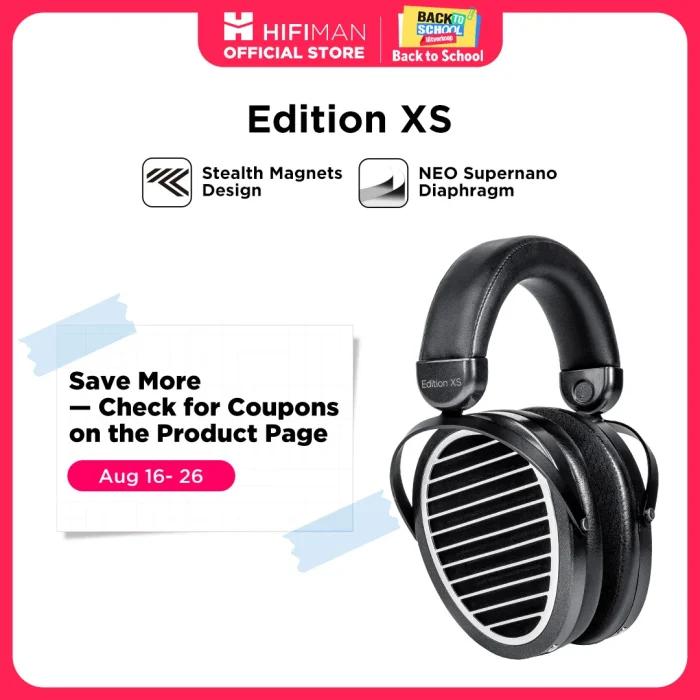 Casque audio Hi-Fi HIFIMAN Edition XS pleine taille, circum-auriculaire, à conception ouverte, avec aimants planaires, design à aimants discrets et serre-tête réglable