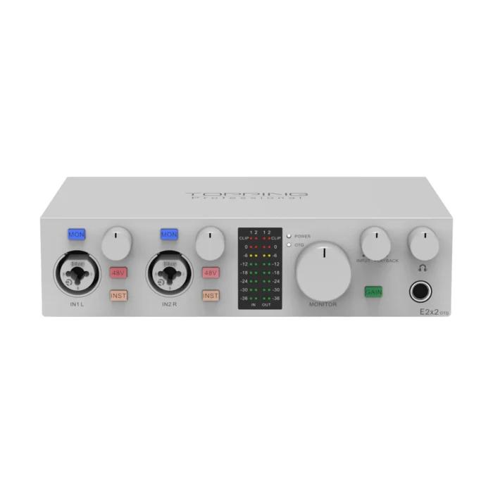 Nouvelle interface audio professionnelle TOPPING E2x2 OTG 2 entrées 2 sorties, carte son avec 8 canaux DAW et 6 canaux LoopBack, extension de sortie SPDIF