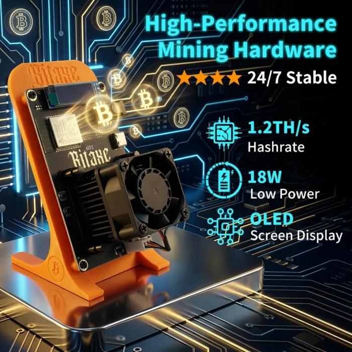 STARMINER Nouveau Modèle Intelligent 2026 Bitaxe Gamma 601 Solo Miner 1.2Th/s 18W 12V avec Puce ASIC BM1370 pour la Recherche de Blocs Bitcoin