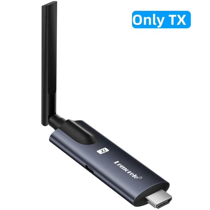 Lemorele Émetteur et Récepteur HDMI Sans Fil 200m avec Moniteur APP, Transmetteur Vidéo à Faible Latence, Plug and Play pour PC, TV, Projecteur