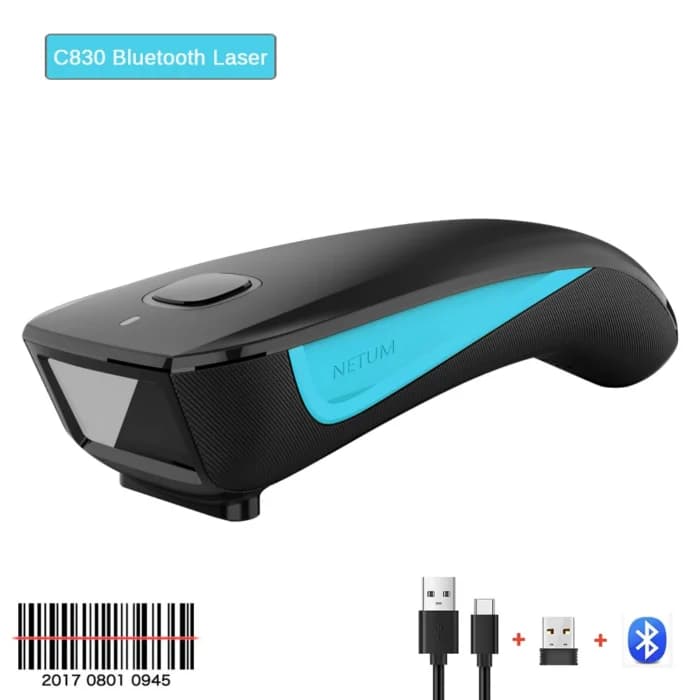 NETUM C750 Scanner de codes à barres sans fil Bluetooth poche USB 1D 2D pour lecteur de codes à barres d’inventaire pour tablette IOS Android-expédition rapide