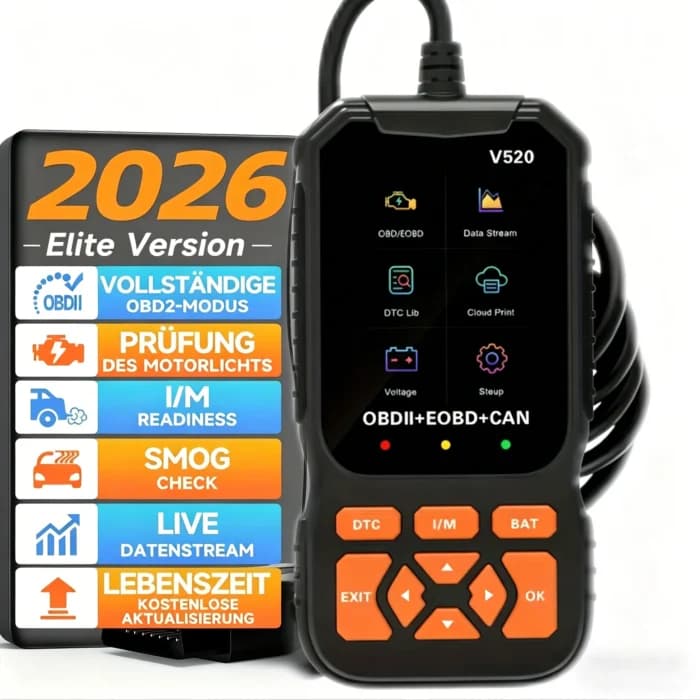 Outil de diagnostic automobile professionnel avancé V520 OBDII/EOBD, testeur de batterie, lecture de la prêtsécurité I/M, effaceur de codes d’erreur, adapté pour un