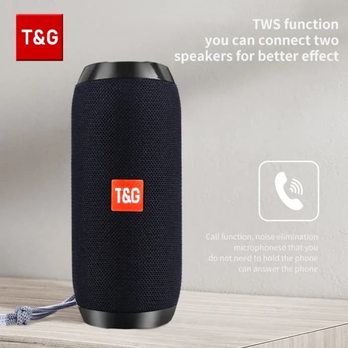 Haut-parleur Bluetooth T & G TG117, boîte de son TWS Portable, haut-parleur étanche, haut-parleurs stéréo Surround d’extérieur, Support Radio FM TF