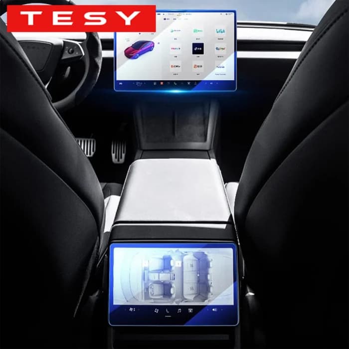 Film protecteur en verre trempé TESY pour le nouveau modèle Tesla YL Y Juniper Launch Model 3 Highland, protection d’écran avant et arrière