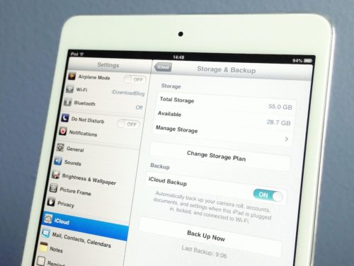 ipad icloud