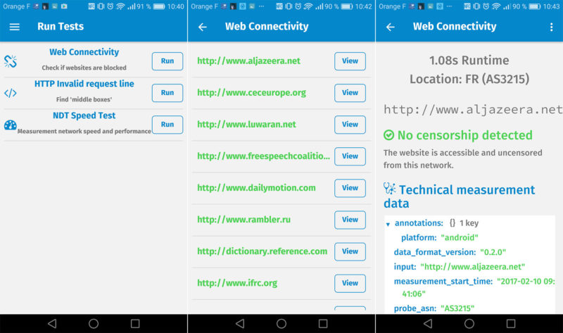 ooniprobe frandroid