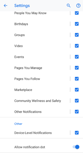 facebook notification channels 2