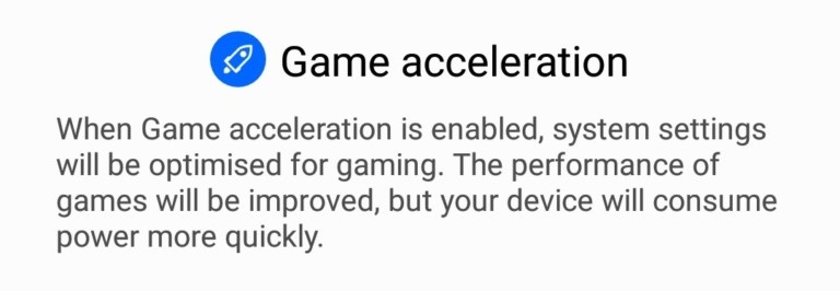 Huawei Game Acceleration Mode