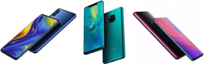 xiaomi mi mix 3 vs huawei mate 20 vs oppo find x