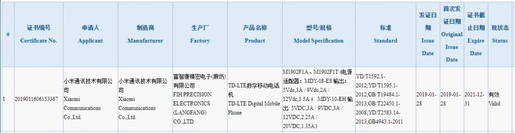 m3c xiaomi