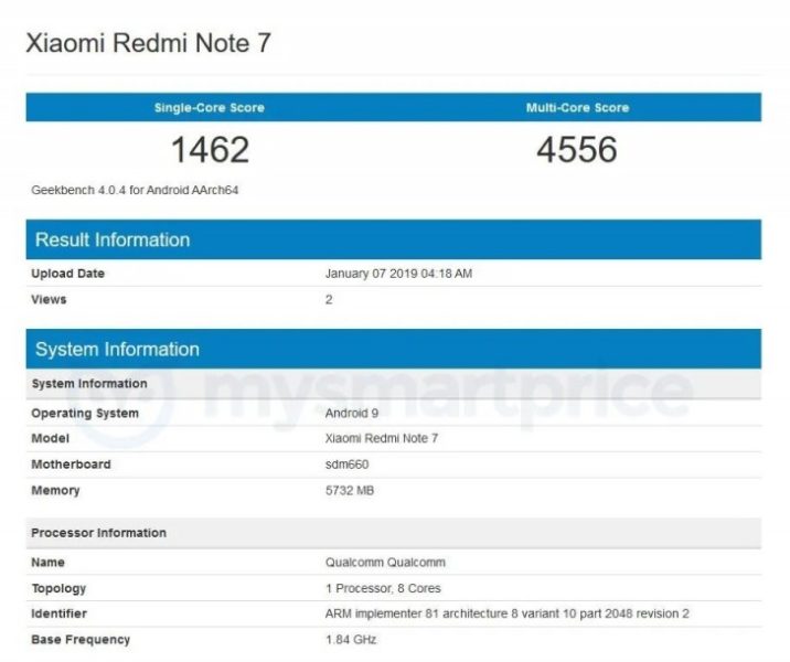 redmi note 7 bench