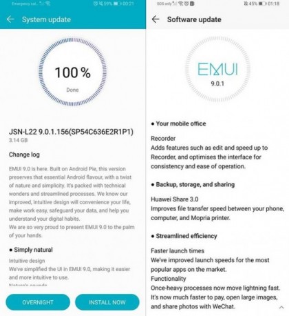 huawei p10 android pie