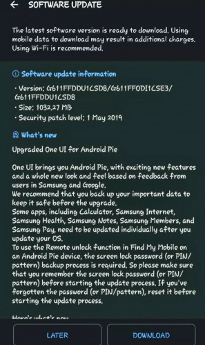 j7 prime 2 android pie 