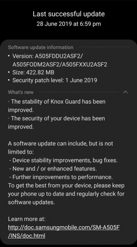 galaxy a50 update