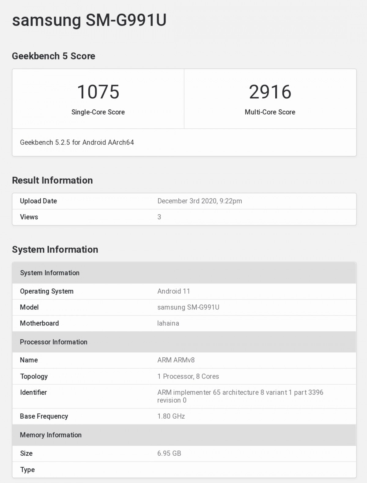 samsung galaxy s21fiche technique