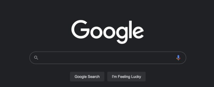 Google dark mode