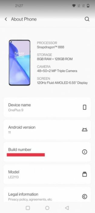 Oneplus9 fiche