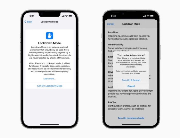iphone lockdown mode ios 16 1