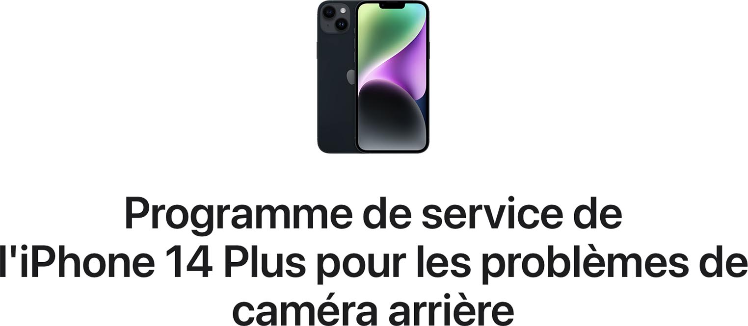 programme de service iphone 14 plus