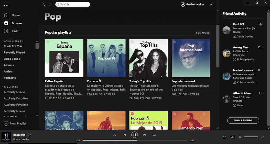 Spotify : destiné aux chansons